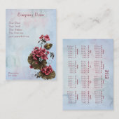 Flower Magic 2012 Pocket Kalender Visitekaartje (Voorkant / Achterkant)