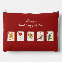 Flower Mahjong Tegels Accessoiretas Etui