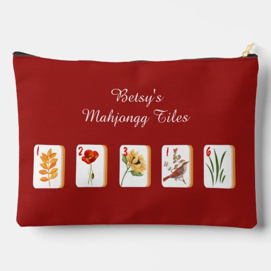 Flower Mahjong Tegels Accessoiretas Etui (Achterkant)