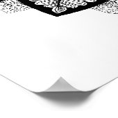 Flower Mandala black and white Poster (Hoek)