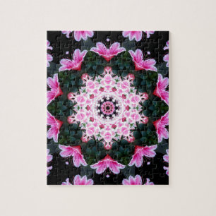 Flower Mandala Jigzaag Puzzle Legpuzzel