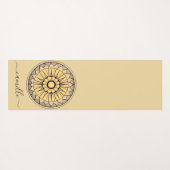 Flower Mandala Personalized Yoga Mat (Achterkant (horizontaal))