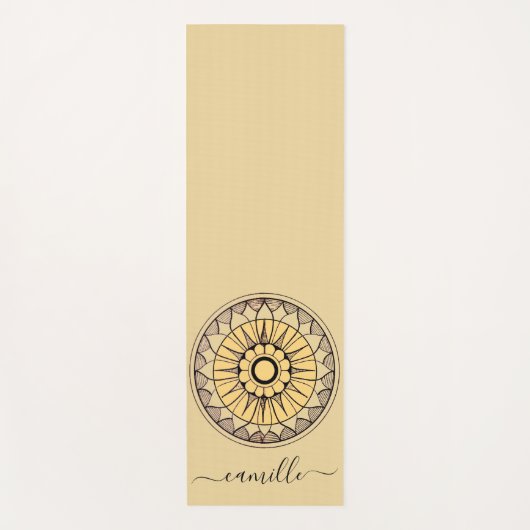 Flower Mandala Personalized Yoga Mat (Voorkant)