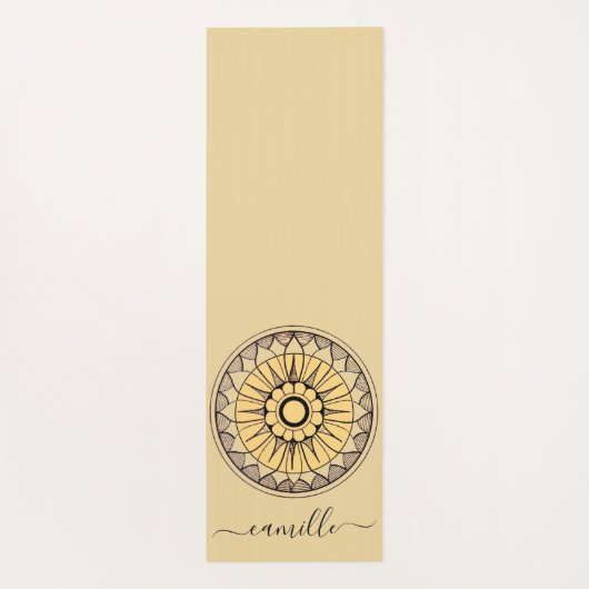 Flower Mandala Personalized Yoga Mat (Achterkant)