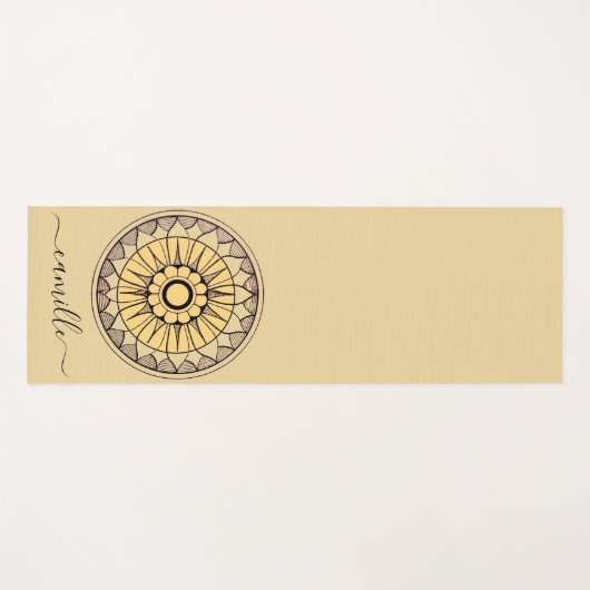 Flower Mandala Personalized Yoga Mat (Voorkant (horizontaal))
