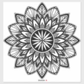 Flower Mandala Sticker | Mandala Zonnebloem (Vel)