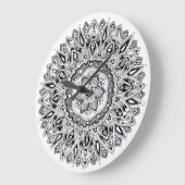 Flower mandala w/seed of life grote klok (Hoek)