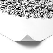 Flower mandala w/seed of life poster (Hoek)