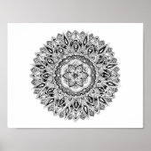 Flower mandala w/seed of life poster (Voorkant)