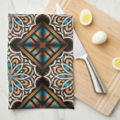 Flower Mandala Weave Theedoek (Quarter Fold)