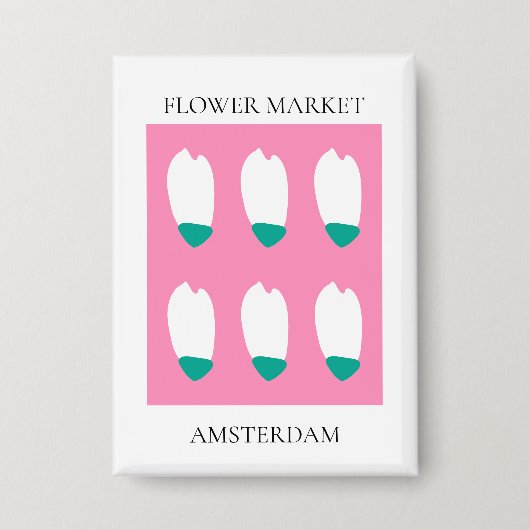 Flower Market - Amsterdam Button (Voorkant)