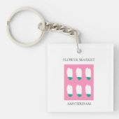 Flower Market - Amsterdam Sleutelhanger (Voorkant)