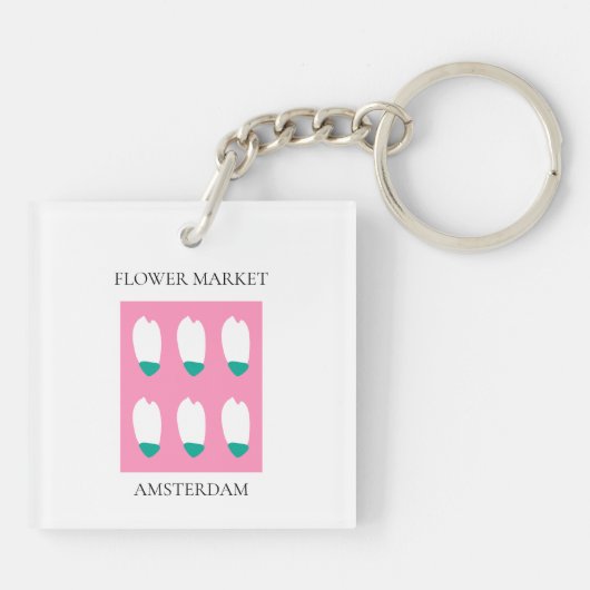 Flower Market - Amsterdam Sleutelhanger (Achterkant)