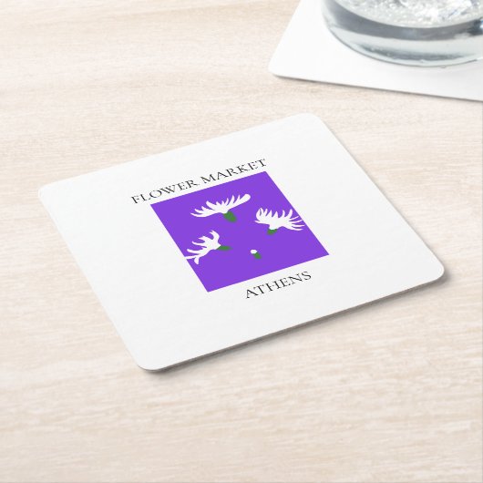 Flower Market - Athens Kartonnen Onderzetters (Schuin)