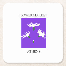 Flower Market - Athens Kartonnen Onderzetters