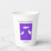 Flower Market - Athens Papieren Bekers (Achterkant)