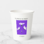 Flower Market - Athens Papieren Bekers (Voorkant)