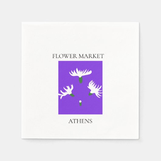 Flower Market - Athens Servet (Voorkant)