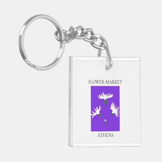 Flower Market - Athens Sleutelhanger (Voorkant Links)