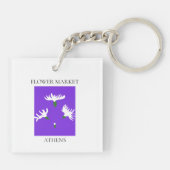 Flower Market - Athens Sleutelhanger (Achterkant)