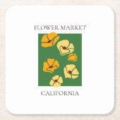 Flower Market - California Kartonnen Onderzetters (Voorkant)