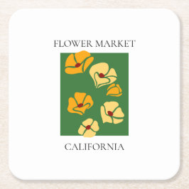 Flower Market - California Kartonnen Onderzetters