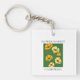 Flower Market - California Sleutelhanger