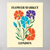 Flower Market Editable London Poster (Voorkant)
