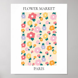 Flower Market Editable Paris Poster