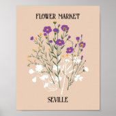 Flower Market Editable Sevilla Poster (Voorkant)