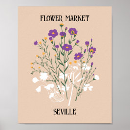 Flower Market Editable Sevilla Poster