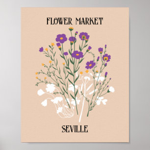 Flower Market Editable Sevilla Poster