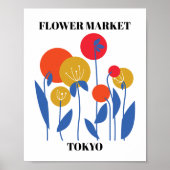 Flower Market Editable Tokyo Poster (Voorkant)