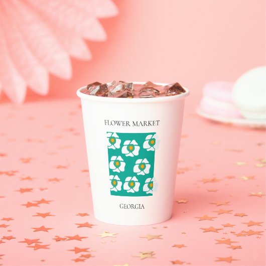 Flower Market - Georgia Papieren Bekers (Insitu)