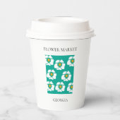 Flower Market - Georgia Papieren Bekers (Achterkant)