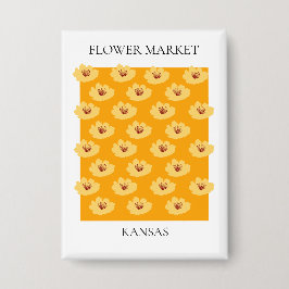 Flower Market - Kansas Button