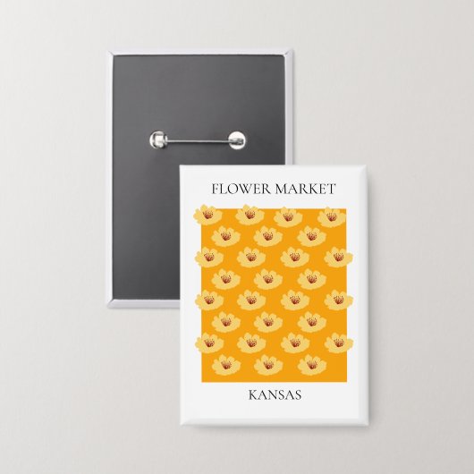 Flower Market - Kansas Button (Voorkant / Achterkant)