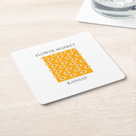 Flower Market - Kansas Kartonnen Onderzetters (Schuin)