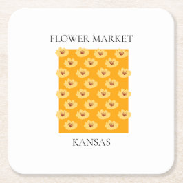 Flower Market - Kansas Kartonnen Onderzetters