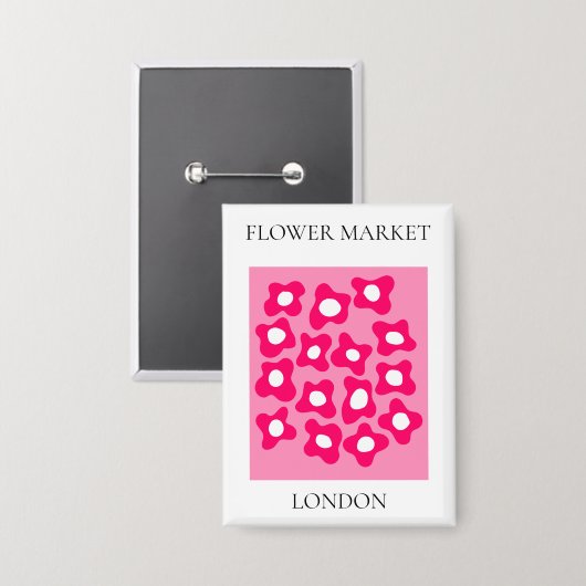 Flower Market - London Button (Voorkant / Achterkant)