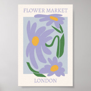 Flower Market London Poster