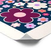 Flower Market London Vinatge Abstracte Flowers Poster (Hoek)