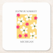 Flower Market - Michigan Kartonnen Onderzetters (Voorkant)