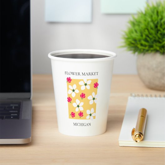 Flower Market - Michigan Papieren Bekers (Insitu)