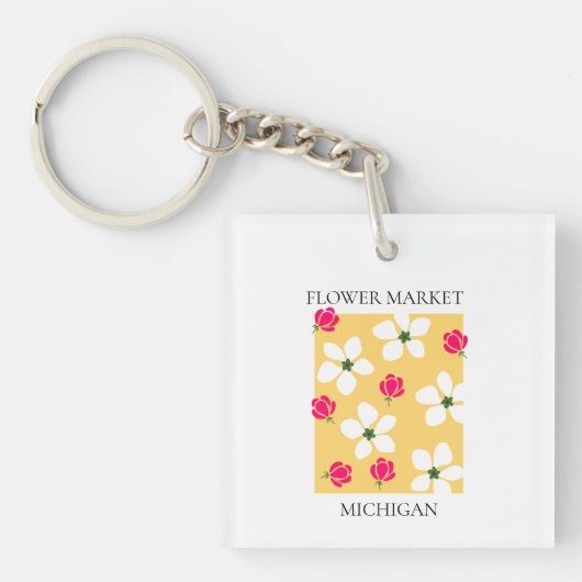 Flower Market - Michigan Sleutelhanger (Voorkant)