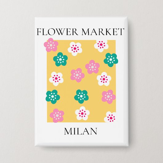 Flower Market - Milan Button (Voorkant)