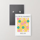 Flower Market - Milan Button (Voorkant / Achterkant)