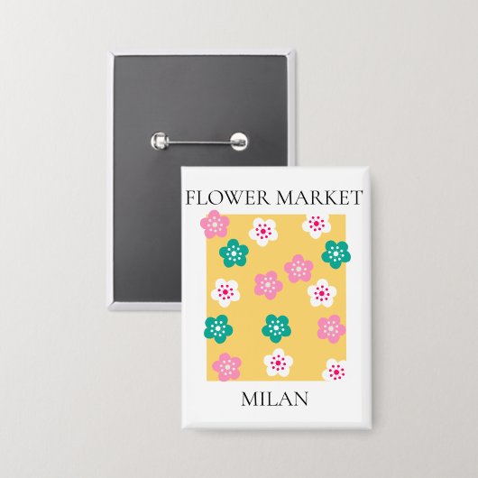 Flower Market - Milan Button (Voorkant / Achterkant)