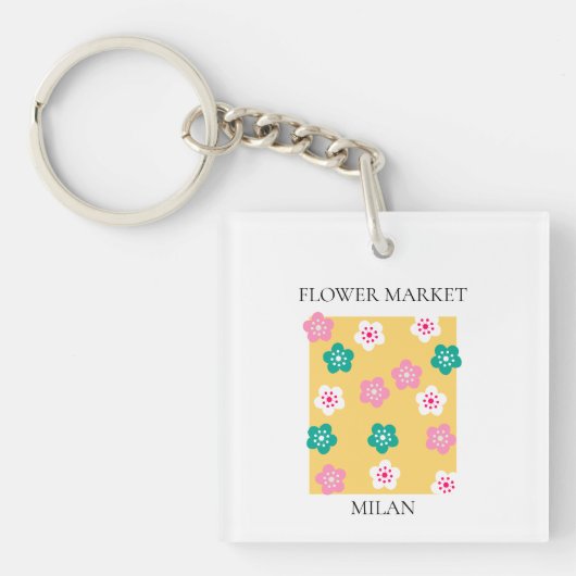 Flower Market - Milan Sleutelhanger (Voorkant)