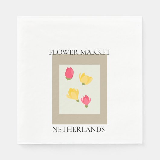 Flower Market - Netherlands Servet (Voorkant)